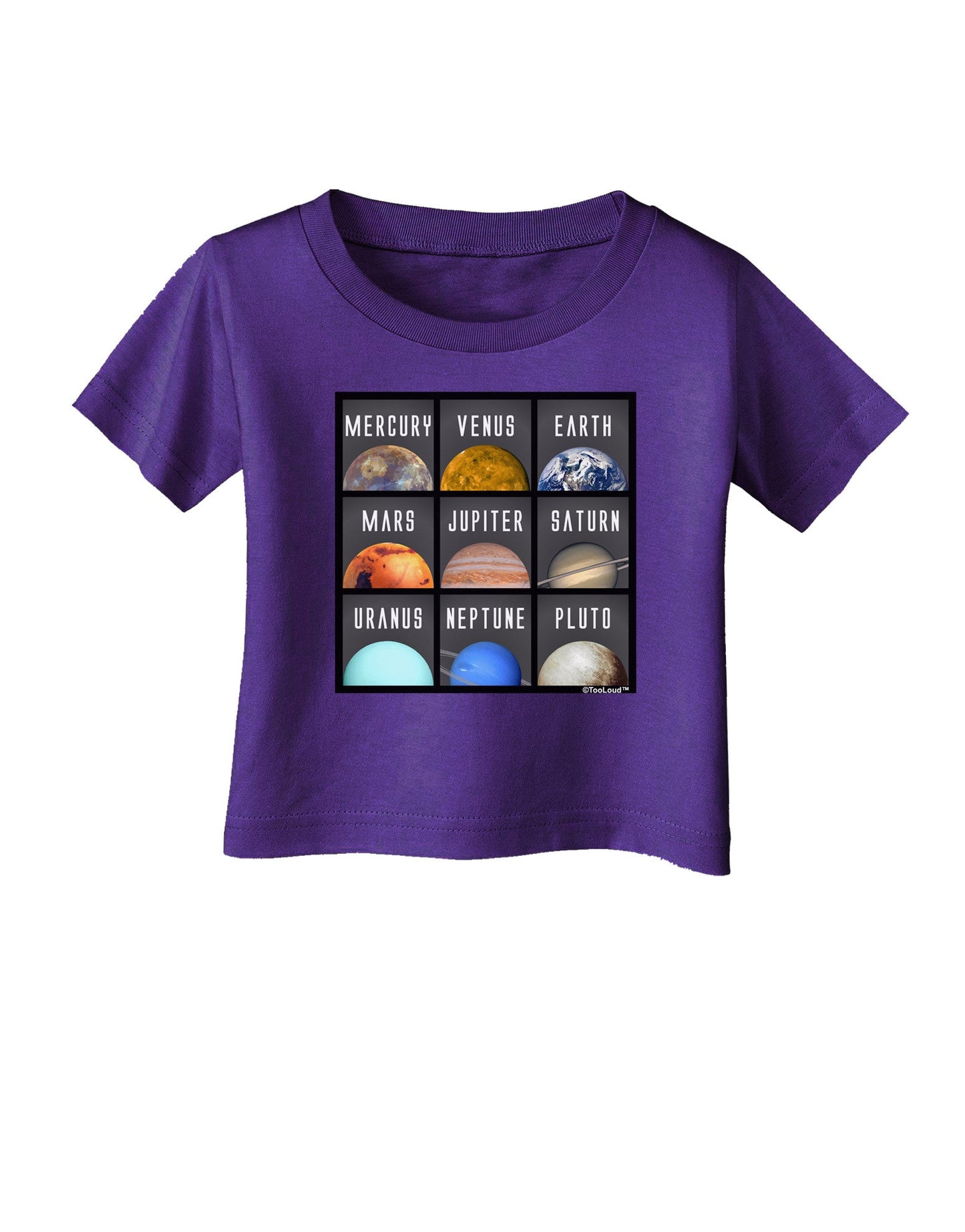 Solar System Squares Dark Infant T-Shirt Dark-Infant T-Shirt-TooLoud-Purple-06-Months-Davson Sales