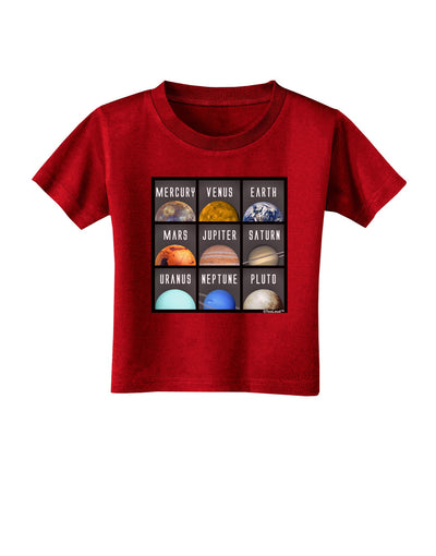 Solar System Squares Dark Toddler T-Shirt Dark-Toddler T-Shirt-TooLoud-Red-2T-Davson Sales