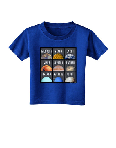 Solar System Squares Dark Toddler T-Shirt Dark-Toddler T-Shirt-TooLoud-Royal-Blue-2T-Davson Sales