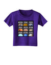 Solar System Squares Dark Toddler T-Shirt Dark-Toddler T-Shirt-TooLoud-Purple-2T-Davson Sales