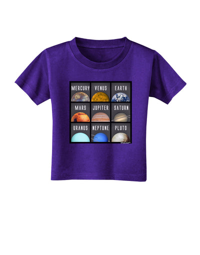 Solar System Squares Dark Toddler T-Shirt Dark-Toddler T-Shirt-TooLoud-Purple-2T-Davson Sales