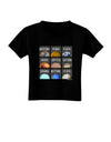 Solar System Squares Dark Toddler T-Shirt Dark-Toddler T-Shirt-TooLoud-Black-2T-Davson Sales