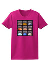 Solar System Squares Dark Womens Dark T-Shirt-TooLoud-Hot-Pink-Small-Davson Sales