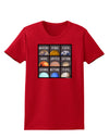 Solar System Squares Dark Womens Dark T-Shirt-TooLoud-Red-X-Small-Davson Sales