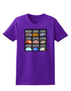 Solar System Squares Dark Womens Dark T-Shirt-TooLoud-Purple-X-Small-Davson Sales