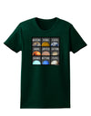 Solar System Squares Dark Womens Dark T-Shirt-TooLoud-Forest-Green-Small-Davson Sales