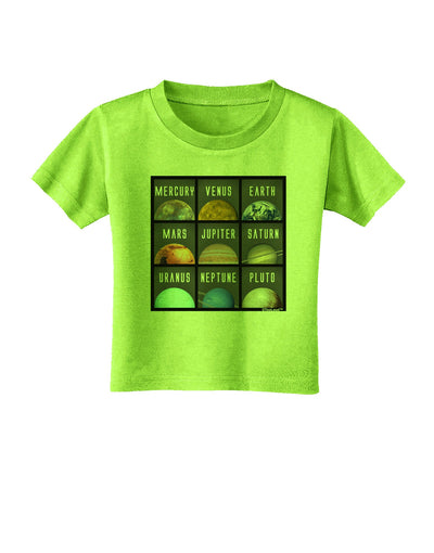 Solar System Squares Toddler T-Shirt-Toddler T-Shirt-TooLoud-Lime-Green-2T-Davson Sales