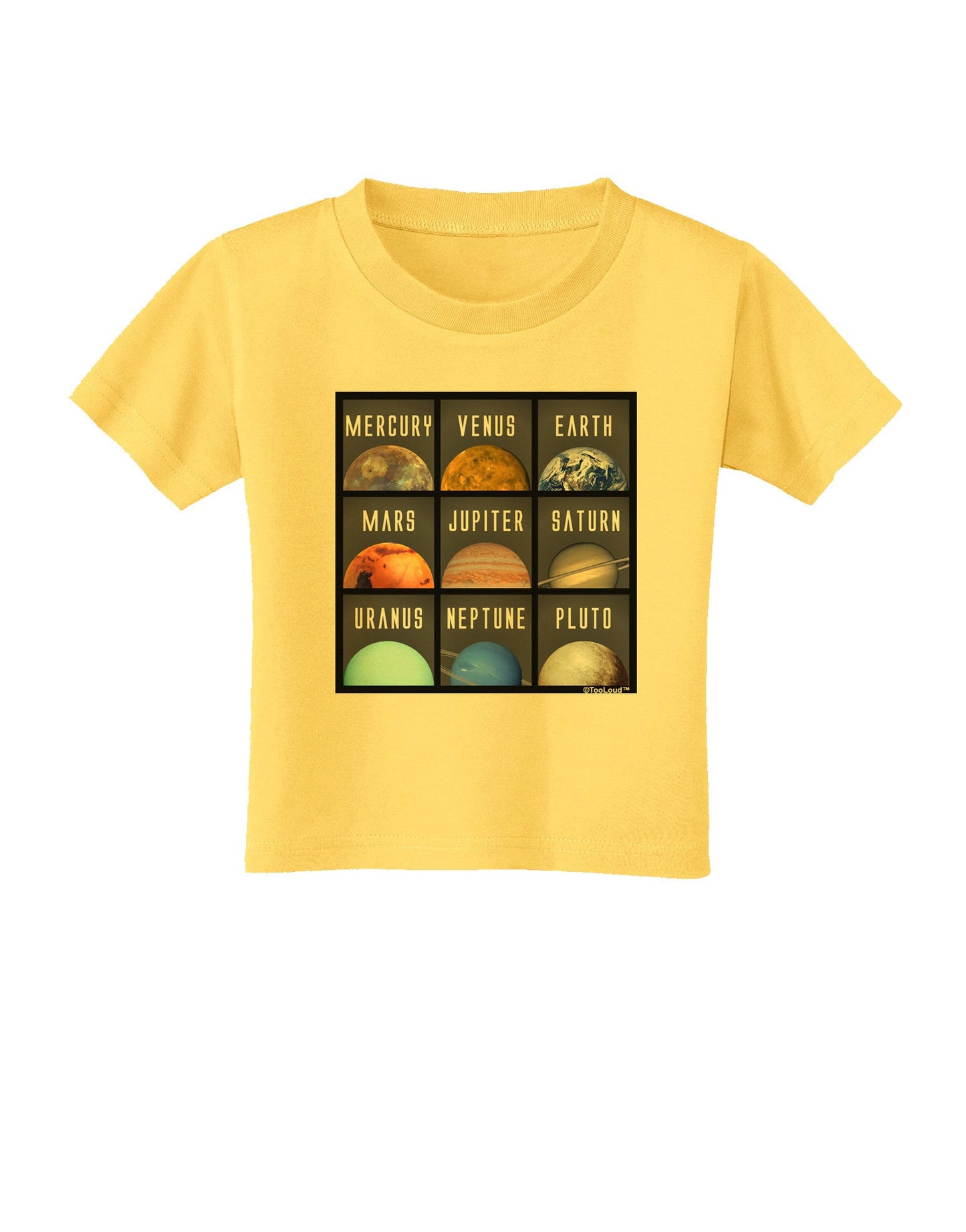 Solar System Squares Toddler T-Shirt-Toddler T-Shirt-TooLoud-Yellow-2T-Davson Sales