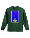 Solo Jellyfish Watercolor Adult Long Sleeve Dark T-Shirt-TooLoud-Dark-Green-Small-Davson Sales