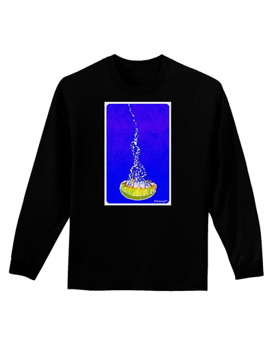 Solo Jellyfish Watercolor Adult Long Sleeve Dark T-Shirt-TooLoud-Black-Small-Davson Sales