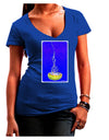 Solo Jellyfish Watercolor Juniors V-Neck Dark T-Shirt-Womens V-Neck T-Shirts-TooLoud-Royal-Blue-Juniors Fitted Small-Davson Sales