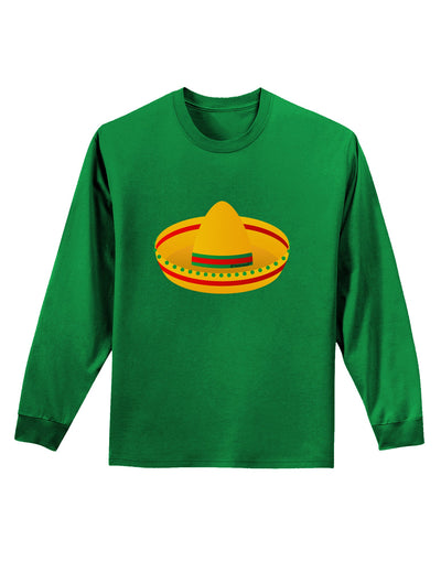 Sombrero Design Adult Long Sleeve Dark T-Shirt by TooLoud-TooLoud-Kelly-Green-Small-Davson Sales