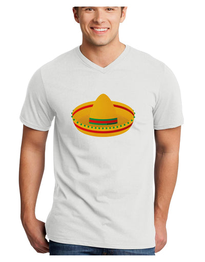 Sombrero Design Adult V-Neck T-shirt by TooLoud-Mens V-Neck T-Shirt-TooLoud-White-Small-Davson Sales