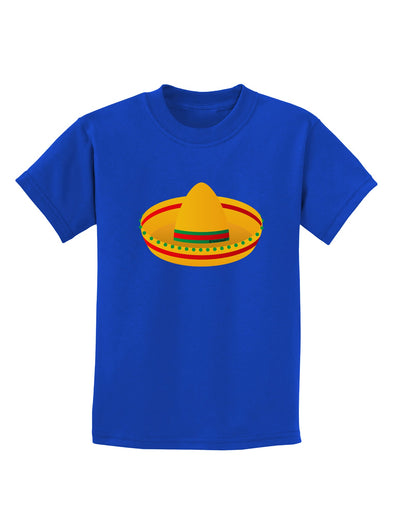 Sombrero Design Childrens Dark T-Shirt by TooLoud-Childrens T-Shirt-TooLoud-Royal-Blue-X-Small-Davson Sales