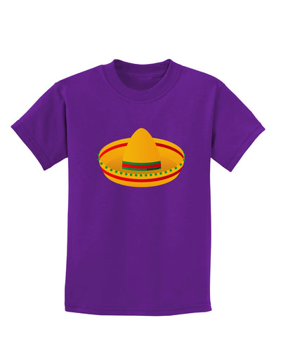 Sombrero Design Childrens Dark T-Shirt by TooLoud-Childrens T-Shirt-TooLoud-Purple-X-Small-Davson Sales