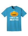 Sombrero Design - Cinco de Mayo Adult Dark T-Shirt by TooLoud-Mens T-Shirt-TooLoud-Turquoise-Small-Davson Sales