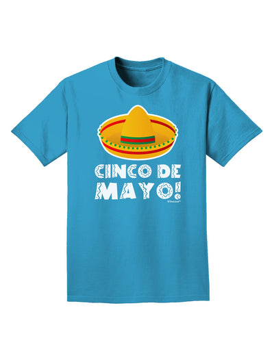 Sombrero Design - Cinco de Mayo Adult Dark T-Shirt by TooLoud-Mens T-Shirt-TooLoud-Turquoise-Small-Davson Sales