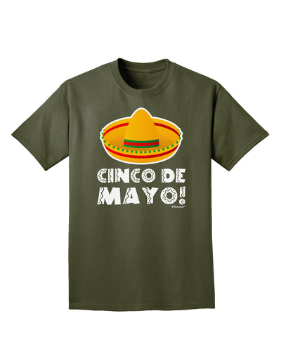 Sombrero Design - Cinco de Mayo Adult Dark T-Shirt by TooLoud-Mens T-Shirt-TooLoud-Military-Green-Small-Davson Sales