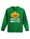 Sombrero Design - Cinco de Mayo Adult Long Sleeve Dark T-Shirt by TooLoud-TooLoud-Kelly-Green-Small-Davson Sales