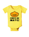 Sombrero Design - Cinco de Mayo Baby Romper Bodysuit by TooLoud-Baby Romper-TooLoud-Yellow-06-Months-Davson Sales