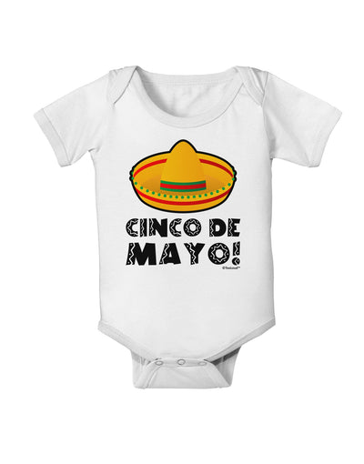 Sombrero Design - Cinco de Mayo Baby Romper Bodysuit by TooLoud-Baby Romper-TooLoud-White-06-Months-Davson Sales