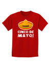 Sombrero Design - Cinco de Mayo Childrens Dark T-Shirt by TooLoud-Childrens T-Shirt-TooLoud-Red-X-Small-Davson Sales