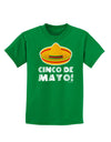 Sombrero Design - Cinco de Mayo Childrens Dark T-Shirt by TooLoud-Childrens T-Shirt-TooLoud-Kelly-Green-X-Small-Davson Sales