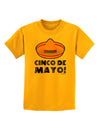 Sombrero Design - Cinco de Mayo Childrens T-Shirt by TooLoud-Childrens T-Shirt-TooLoud-Gold-X-Small-Davson Sales