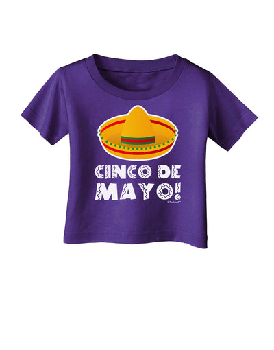 Sombrero Design - Cinco de Mayo Infant T-Shirt Dark by TooLoud-Infant T-Shirt-TooLoud-Purple-06-Months-Davson Sales