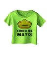 Sombrero Design - Cinco de Mayo Infant T-Shirt by TooLoud-Infant T-Shirt-TooLoud-Lime-Green-06-Months-Davson Sales