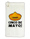 Sombrero Design - Cinco de Mayo Micro Terry Gromet Golf Towel 16 x 25 inch by TooLoud-Golf Towel-TooLoud-White-Davson Sales