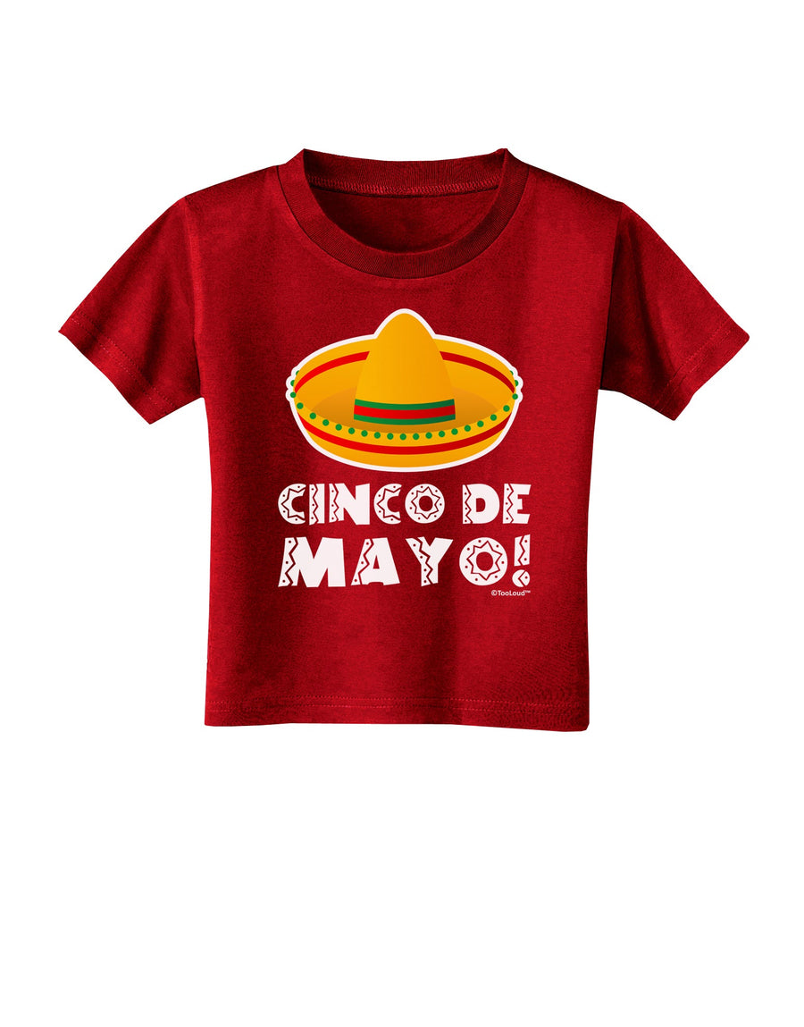 Sombrero Design - Cinco de Mayo Toddler T-Shirt Dark by TooLoud-Toddler T-Shirt-TooLoud-Black-2T-Davson Sales