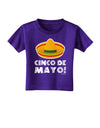 Sombrero Design - Cinco de Mayo Toddler T-Shirt Dark by TooLoud-Toddler T-Shirt-TooLoud-Purple-2T-Davson Sales