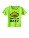 Sombrero Design - Cinco de Mayo Toddler T-Shirt by TooLoud-Toddler T-Shirt-TooLoud-Lime-Green-2T-Davson Sales