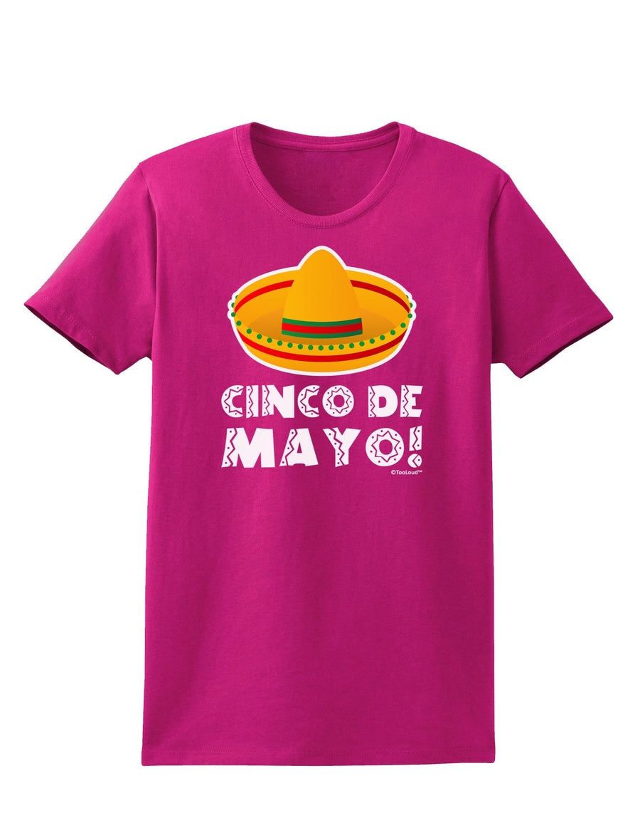 Sombrero Design - Cinco de Mayo Womens Dark T-Shirt by TooLoud-Womens T-Shirt-TooLoud-Black-X-Small-Davson Sales