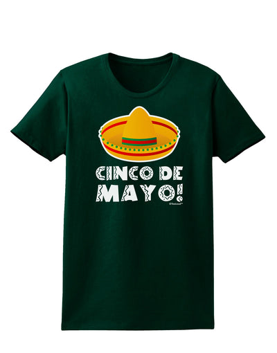 Sombrero Design - Cinco de Mayo Womens Dark T-Shirt by TooLoud-Womens T-Shirt-TooLoud-Forest-Green-Small-Davson Sales