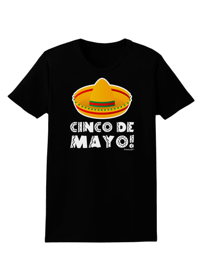 Sombrero Design - Cinco de Mayo Womens Dark T-Shirt by TooLoud-Womens T-Shirt-TooLoud-Black-X-Small-Davson Sales