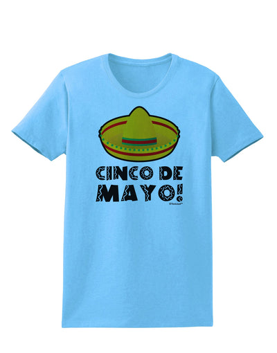 Sombrero Design - Cinco de Mayo Womens T-Shirt by TooLoud-Womens T-Shirt-TooLoud-Aquatic-Blue-X-Small-Davson Sales