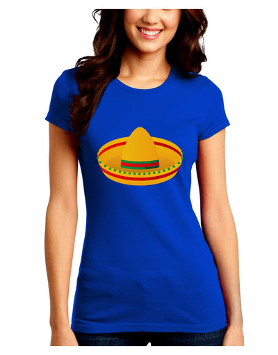 Sombrero Design Juniors Crew Dark T-Shirt by TooLoud-T-Shirts Juniors Tops-TooLoud-Royal-Blue-Juniors Fitted Small-Davson Sales