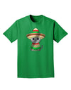 Sombrero and Poncho Cat - Metallic Adult Dark T-Shirt by TooLoud-Mens T-Shirt-TooLoud-Kelly-Green-Small-Davson Sales