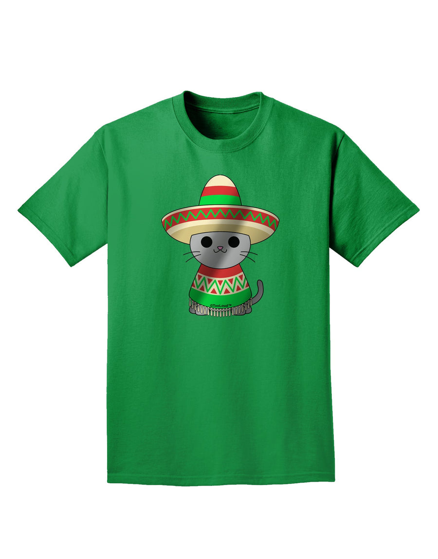 Sombrero and Poncho Cat - Metallic Adult Dark T-Shirt by TooLoud-Mens T-Shirt-TooLoud-Purple-Small-Davson Sales