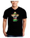 Sombrero and Poncho Cat - Metallic Adult Dark V-Neck T-Shirt by TooLoud-Mens V-Neck T-Shirt-TooLoud-Black-Small-Davson Sales