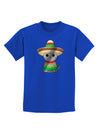 Sombrero and Poncho Cat - Metallic Childrens Dark T-Shirt by TooLoud-Childrens T-Shirt-TooLoud-Royal-Blue-X-Small-Davson Sales