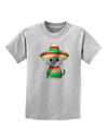 Sombrero and Poncho Cat - Metallic Childrens T-Shirt by TooLoud-Childrens T-Shirt-TooLoud-AshGray-X-Small-Davson Sales