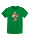 Sombrero and Poncho Cat - Metallic Childrens T-Shirt by TooLoud-Childrens T-Shirt-TooLoud-Kelly-Green-X-Small-Davson Sales