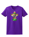 Sombrero and Poncho Cat - Metallic Womens Dark T-Shirt by TooLoud-Womens T-Shirt-TooLoud-Purple-X-Small-Davson Sales