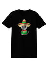 Sombrero and Poncho Cat - Metallic Womens Dark T-Shirt by TooLoud-Womens T-Shirt-TooLoud-Black-X-Small-Davson Sales