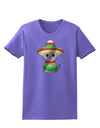 Sombrero and Poncho Cat - Metallic Womens T-Shirt by TooLoud-Womens T-Shirt-TooLoud-Violet-X-Small-Davson Sales