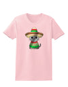 Sombrero and Poncho Cat - Metallic Womens T-Shirt by TooLoud-Womens T-Shirt-TooLoud-PalePink-X-Small-Davson Sales