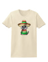 Sombrero and Poncho Cat - Metallic Womens T-Shirt by TooLoud-Womens T-Shirt-TooLoud-Natural-X-Small-Davson Sales